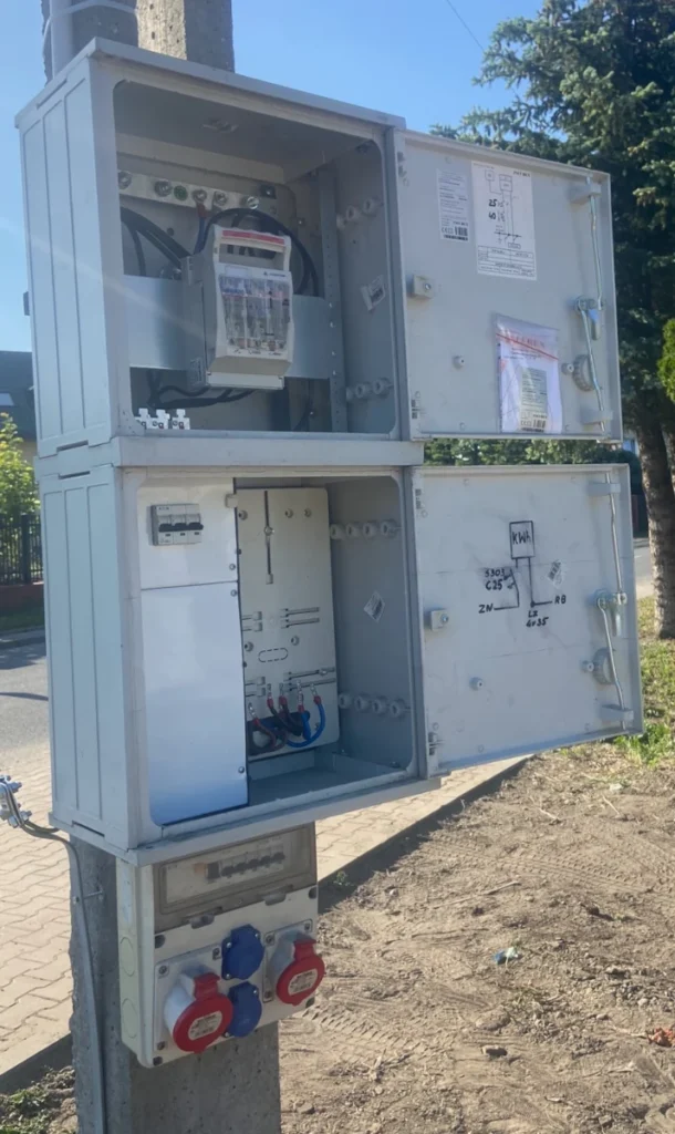 Przyłącze prądu na czas budowy Warszawa – PGE, Stoen
